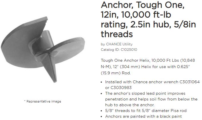 Anchor 12in Helix 10k 5/8